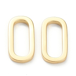 Real 18K Gold Plated Brass Linking Rings, for Necklace Making, Long-Lasting Plated, Rectangle, Real 18K Gold Plated, 20x10x2mm