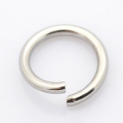 Color de Acero Inoxidable 304 de acero inoxidable anillos del salto abierto, color acero inoxidable, 26 calibre, 3x0.4 mm, diámetro interior: 2.2 mm