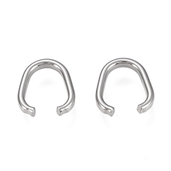 Stainless Steel Color 304 Stainless Steel Quick Link Connectors, Linking Rings, Oval, Stainless Steel Color, 12x10x2mm, Inner Size: 9x7.5mm