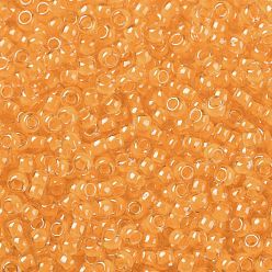 (801) Luminous Neon Tangerine Toho perles de rocaille rondes, perles de rocaille japonais, (801) mandarine néon lumineuse, 11/0, 2.2mm, Trou: 0.8mm, environ5555 pcs / 50 g