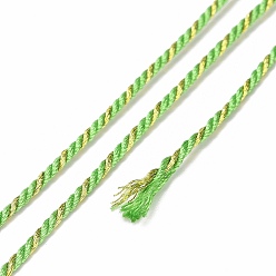 Verde Pálido Cordón de filigrana de polialgodón, cuerda trenzada, con carrete de plástico, para colgar en la pared, artesanías, envoltorio de regalo, verde pálido, 1.5 mm, aproximadamente 21.87 yardas (20 m) / rollo