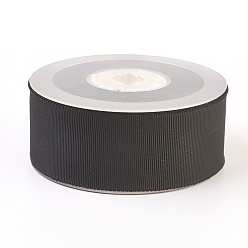 Noir Ruban polyester grosgrain, noir, 3/4 pouce (19 mm), 50 yards / rouleau (45.72 m / rouleau)