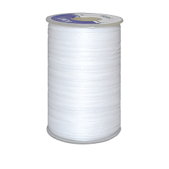 White Waxed Polyester Cord, 3-Ply, White, 0.45mm, about 59.05 yards(54m)/roll