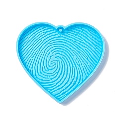 Others Valentine's Day Silicone Pendant Molds, Resin Casting Molds, for Keychain Clasps Craft Making, Other Pattern, 64x71x6mm, Hole: 2mm, Inner Diameter: 59x68mm