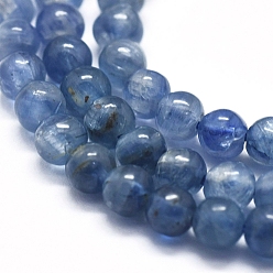 Kyanite Grand AA Natural Kyanite/Cyanite/Disthene Beads Strands, Gradient Style, Round, 3.5~4mm, Hole: 0.5mm, about 106pcs/strand, 15.35 inch(39cm)