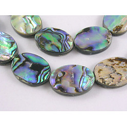 Black Natural Abalone Shell/Paua Shell Beads Strands, Oval, Handmade~drilled, about 13mm wide, 18mm long, 3~4mm thick, hole: 0.5mm, 22pcs/strand, 16 inch, Black, 18x13x3mm,Hole:0.50mm
