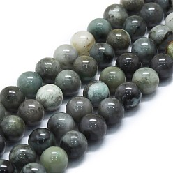 Émeraude Brins de perles de quartz émeraude naturelle, ronde, 8mm, Trou: 1.2mm, Environ 47 pcs/chapelet, 15.3 pouce (39 cm)
