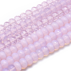 Opalite Opalite Beads Strands, Faceted, Rondelle, 11.5x7~7.5mm, Hole: 1mm, about 50pcs/strand, 15.16 inch(38.5cm)