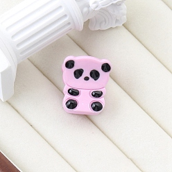 Perlas de Color Rosa Clip de garra de acetato de celulosa (resina), panda, rosa perla, 25x21x21 mm