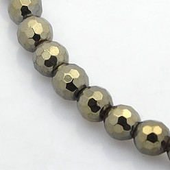 Plaqué Bronze Antique Galvanoplastie non magnétiques hématite synthétique brins de perles, triangle, antique bronze plaqué, 6x6x1mm, Trou: 1mm, Environ 351 pcs/chapelet, 15.7 pouce