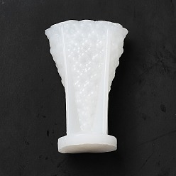 White 3D Christmas Tree DIY Candle Silicone Molds, for Xmas Tree Scented Candle Making, White, 6x11cm, Inner Diameter: 9.7x5.2x5cm