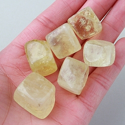 Citrine 100g Cube Natural Citrine Beads, for Aroma Diffuser, Wire Wrapping, Wicca & Reiki Crystal Healing, Display Decorations, 15~20x15~20x15~20mm.