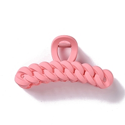 Light Salmon Large Frosted Acrylic Hair Claw Clips, Curb Chain Non Slip Jaw Clamps for Girl Women, Light Salmon, 60x110mm