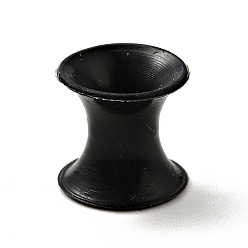 Negro Medidores de tapones para los oídos de silicona, Expansor de oreja de túnel para hombres y mujeres., negro, 8.5x9.5 mm, pin: 5 mm