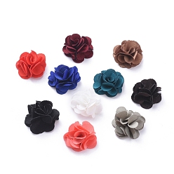 Mixed Color Handmade Woven Costume Accessories, Flower, Mixed Color, 20x9mm