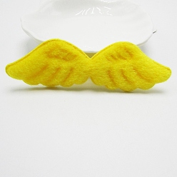 Jaune Ailes de gaufrage en tissu, avec peluche, décorer les accessoires, jaune, 31x100x5mm