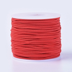 Crimson Elastic Cord, Polyester Outside and Latex Core, Crimson, 2mm, about 50m/roll, 1roll/box