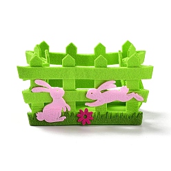 Rabbit Easter Non-woven Fabric Basket Display Decorations, for Home Desktop Decoration, Rabbit, 160x110x105mm