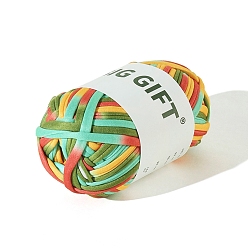Colorido Hilo de tela de poliéster, para tejer hilo grueso a mano, hilado de tela de ganchillo, colorido, 5 mm, aproximadamente 32.81 yardas (30 m) / madeja