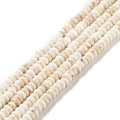 Magnesite Natural Magnesite Beads Strands, Flat Round, 4.4~4.6x2.2~2.4mm, Hole: 0.8mm, about 176~180pcs/strand, 15.59''(39.6~40.2cm)