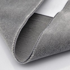 Gray Polyester Velvet Ribbon for Gift Packing and Festival Decoration, Gray, 1/2 inch(13mm), about 25yards/roll(22.86m/roll)