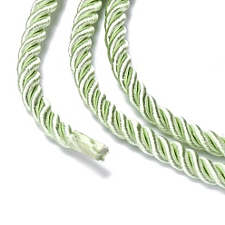 Pale Green Polyester Cord, Twisted Cord, Pale Green, 5mm, about 97~100m/bundle