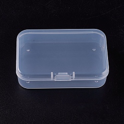 Clear Transparent Plastic Bead Containers, Cuboid, Clear, 7.5x5x2cm