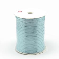 Sky Blue Double Face Satin Ribbon, Polyester Ribbon, Sky Blue, 1/8 inch(3mm) wide, about 880yards/roll(804.672m/roll)