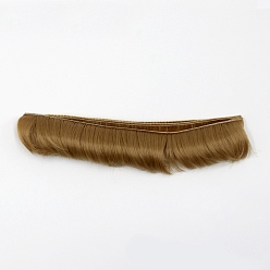 Verge D'or Foncé Cheveux de perruque de poupée de coiffure frange courte fibre haute température, pour bricolage fille bjd making accessoires, verge d'or noir, 1.97 pouce (5 cm)