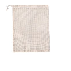 Blanc Antique Pochettes de rangement rectangulaires en coton, sacs à cordon avec extrémités de cordon en plastique, blanc antique, 30x19 cm
