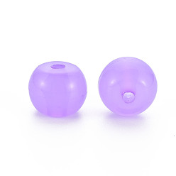 Dark Orchid Imitation Jelly Acrylic Beads, Barrel, Dark Orchid, 13x10.5mm, Hole: 2.5mm, about 375pcs/500g
