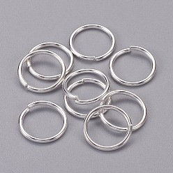 Silver Jewelry Findings, Brass Jump Rings, Cadmium Free & Lead Free, Open Jump Rings, Silver Color Plated, 12x1.2mm, Inner Diameter: 9.6mm, about 3030pcs/1000g