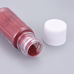 Rouge Poudre de poussière brillante de paillettes laser, pour la résine UV, résine époxy décorer et fabrication de bijoux artisanaux nail art, rouge, bouteille: 22x57 mm, 5 g / bouteille