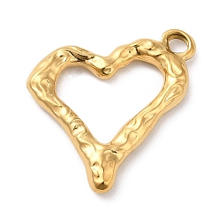Золотой Ионное покрытие (ip) 304 подвески из нержавеющей стали, шарма сердца, золотые, 21x22x3 мм, отверстие : 2 мм