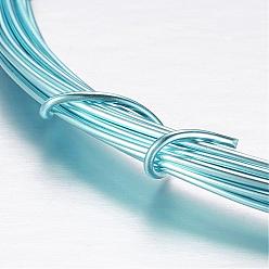 Aqua Round Aluminum Craft Wire, for Beading Jewelry Craft Making, Aqua, 18 Gauge, 1mm, 10m/roll(32.8 Feet/roll)
