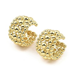 Real 18K Gold Plated Rack Plating Brass Cuff Earring, Long-Lasting Plated, Lead Free & Cadmium Free, Real 18K Gold Plated, 14.5x15.5x10mm