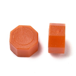 Rouge Orange Sceller les particules de cire, pour cachet de cachet rétro, octogone, rouge-orange, 8.5x4.5 mm, environ 1500 pcs / 500 g