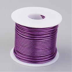 Фиолетовый Круглая алюминиевая проволока, гибкая металлическая проволока, цветочная проволока для поделок и поделок, фиолетовые, 18 датчик, 1 мм, около 150 м / рулон