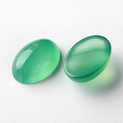 Vert Mer Agate naturelle cabochons ovales, vert de mer, 18x13x6mm