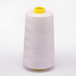 Белый 100% вращаться полиэфирное волокно швейных ниток, белые, 0.1 мм, около 5000 ярдов / рулон