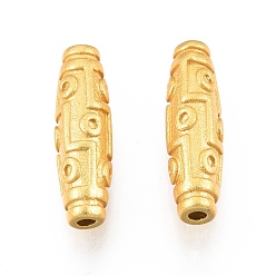 Golden Brass Beads, Cadmium Free & Nickel Free & Lead Free, Rice, Golden, 16x5mm, Hole: 1.4mm