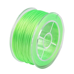 Pelouse Verte Chaîne de cristal élastique ronde, fil de perles élastique, pour la fabrication de bracelets élastiques, pelouse verte, 0.8mm, environ 98.43 yards (90m)/boîte