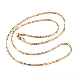 Oro 304 collares de acero inoxidable, Collares de la cadena del coreana, dorado, 29.53 pulgada (75 cm)