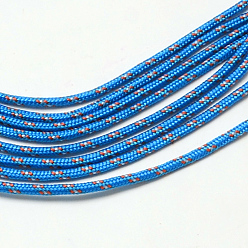 Dodger Blue Polyester & Spandex Cord Ropes, 1 Inner Core, Dodger Blue, 2mm, about 109.36 yards(100m)/bundle