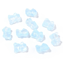 Светло-Голубой Бусины лэмпворк , медведь, Небесно-голубой, 14x12 мм, отверстие : 1.1 мм, около 20 шт / упаковка