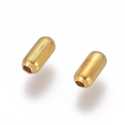 Golden Iron Beads, Oval, Golden, 4.8x2.4mm, Hole: 0.5mm, about 9000pcs/500g