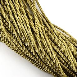Golden Metallic Cord, Golden, 3mm, about 103.89 yards(95m)/bundle