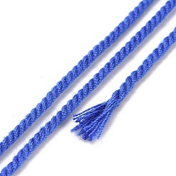 Azul Royal Cordón de algodón, cuerda trenzada, con carrete de papel, para colgar en la pared, artesanías, envoltorio de regalo, azul real, 1.5 mm, aproximadamente 21.87 yardas (20 m) / rollo