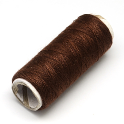 Saddle Brown 402 Polyester Sewing Thread Cords for Cloth or DIY Craft, Saddle Brown, 0.1mm, about 120m/roll, 10rolls/bag