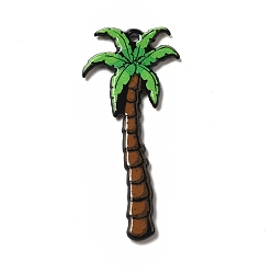 Arbre Pendentifs acryliques, modèle d'arbre de noix de coco, 45.3x20x2.5mm, Trou: 1.6mm